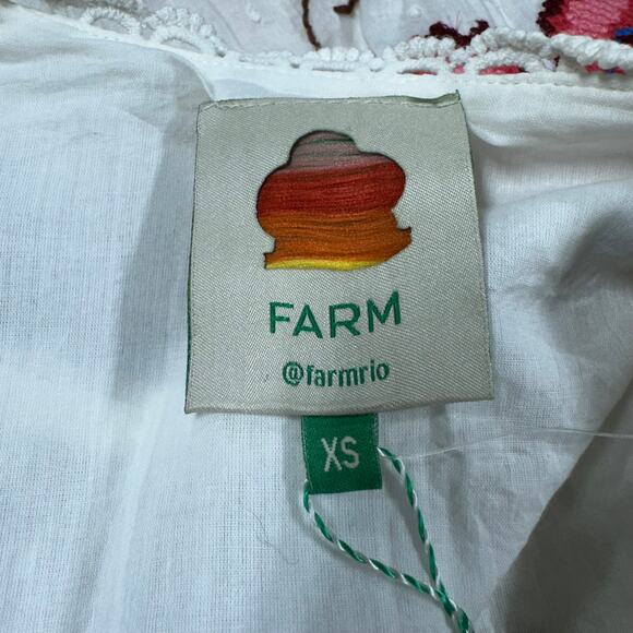 Farm Rio Macaw Cross Stitch Embroidered Mini Dress Women's Size XS New With Tags - Picture 4 of 10